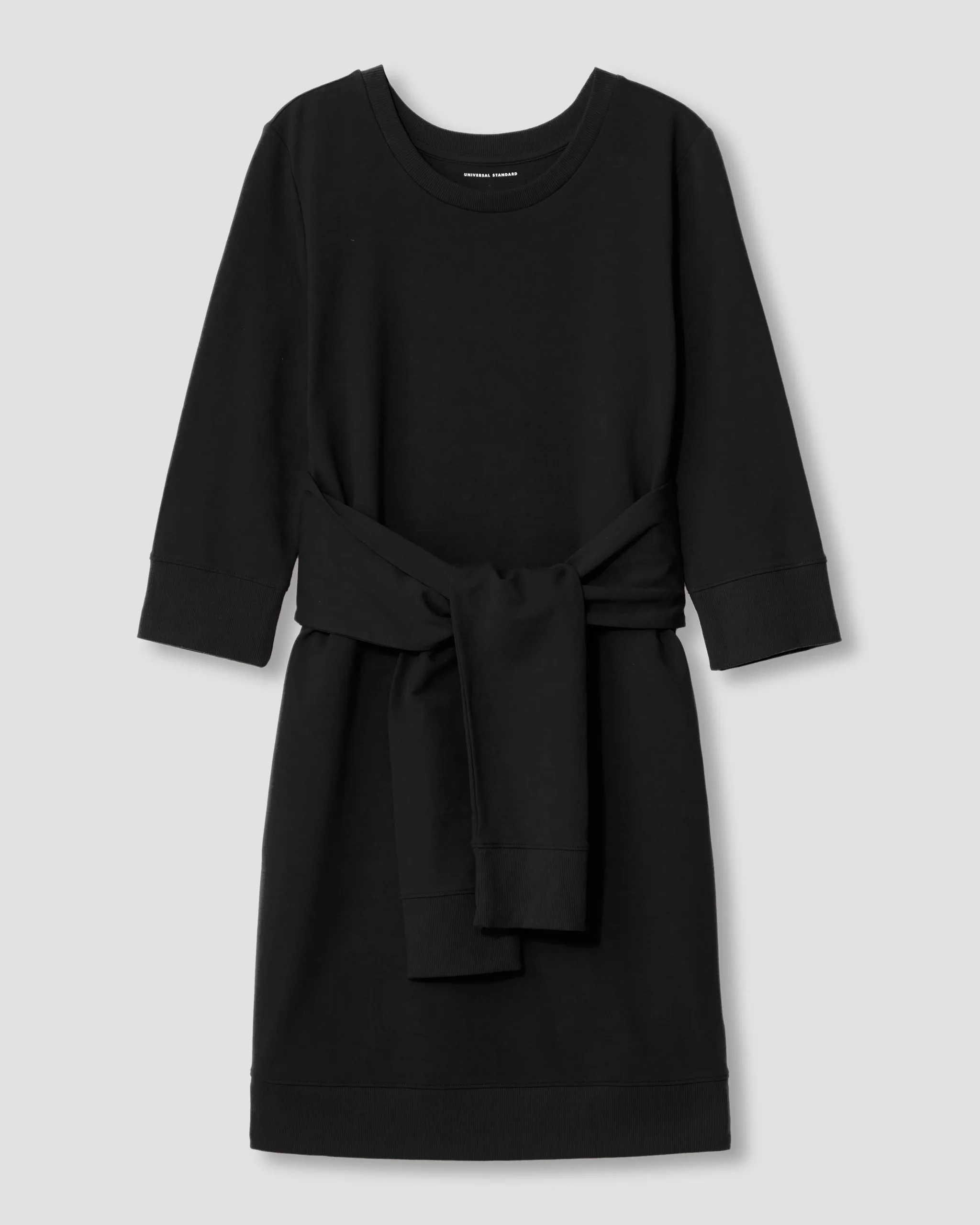 Misa Tie Sweatshirt Dress Black