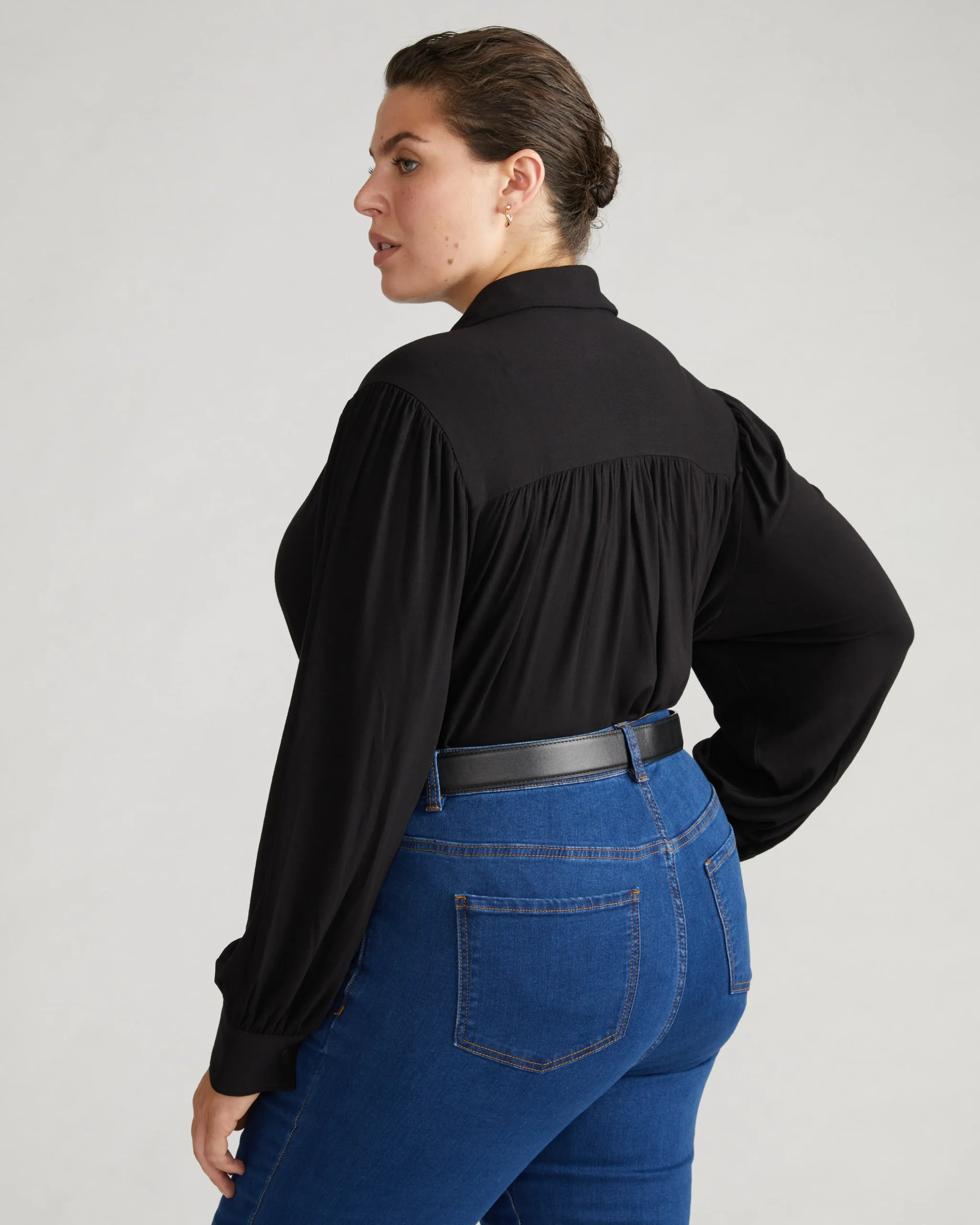 Moore Liquid Jersey Blouse Black