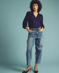 Moore Liquid Jersey Blouse Midnight