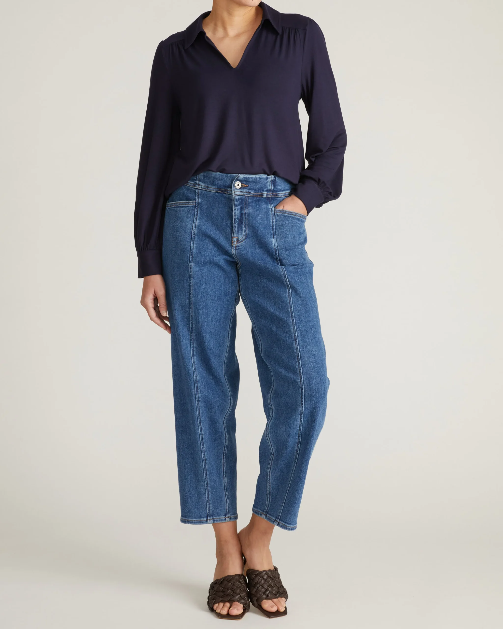 Moore Liquid Jersey Blouse Midnight