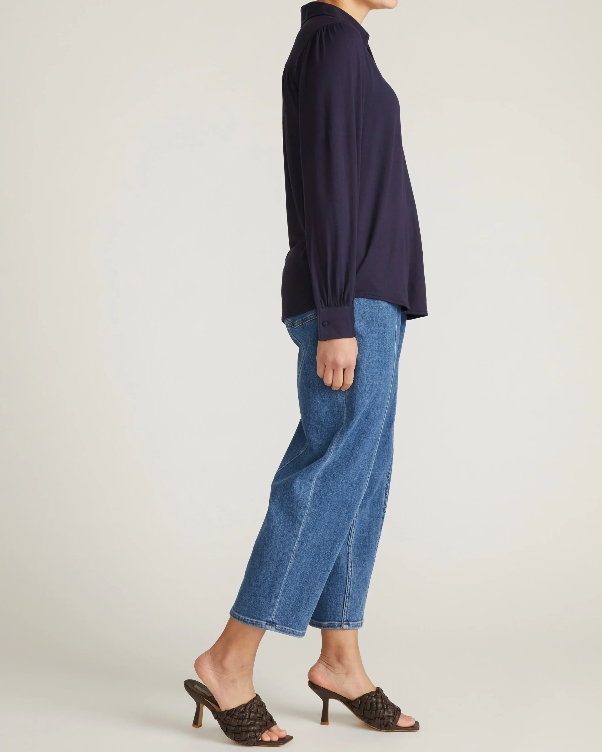 Moore Liquid Jersey Blouse Midnight
