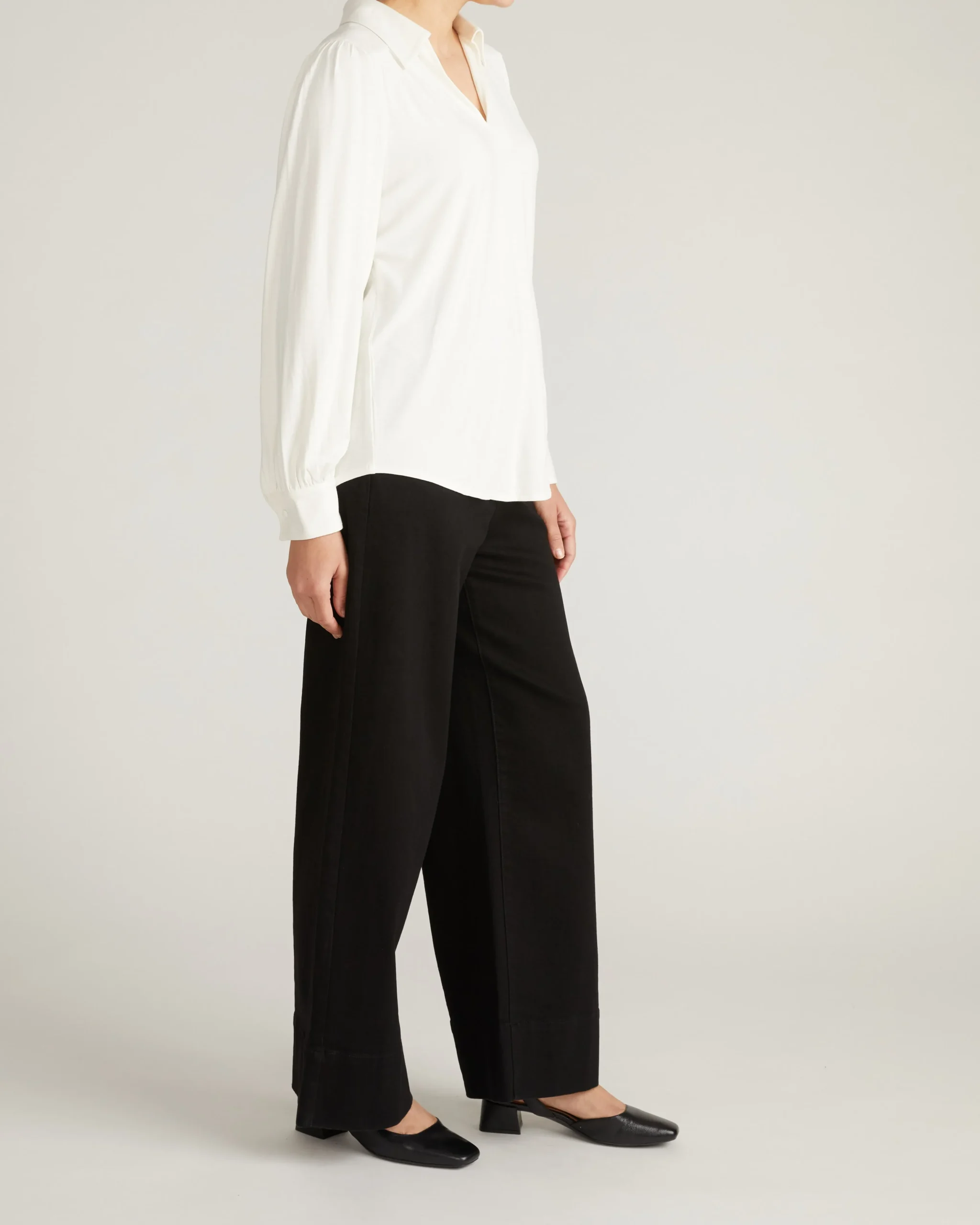 Moore Liquid Jersey Blouse White