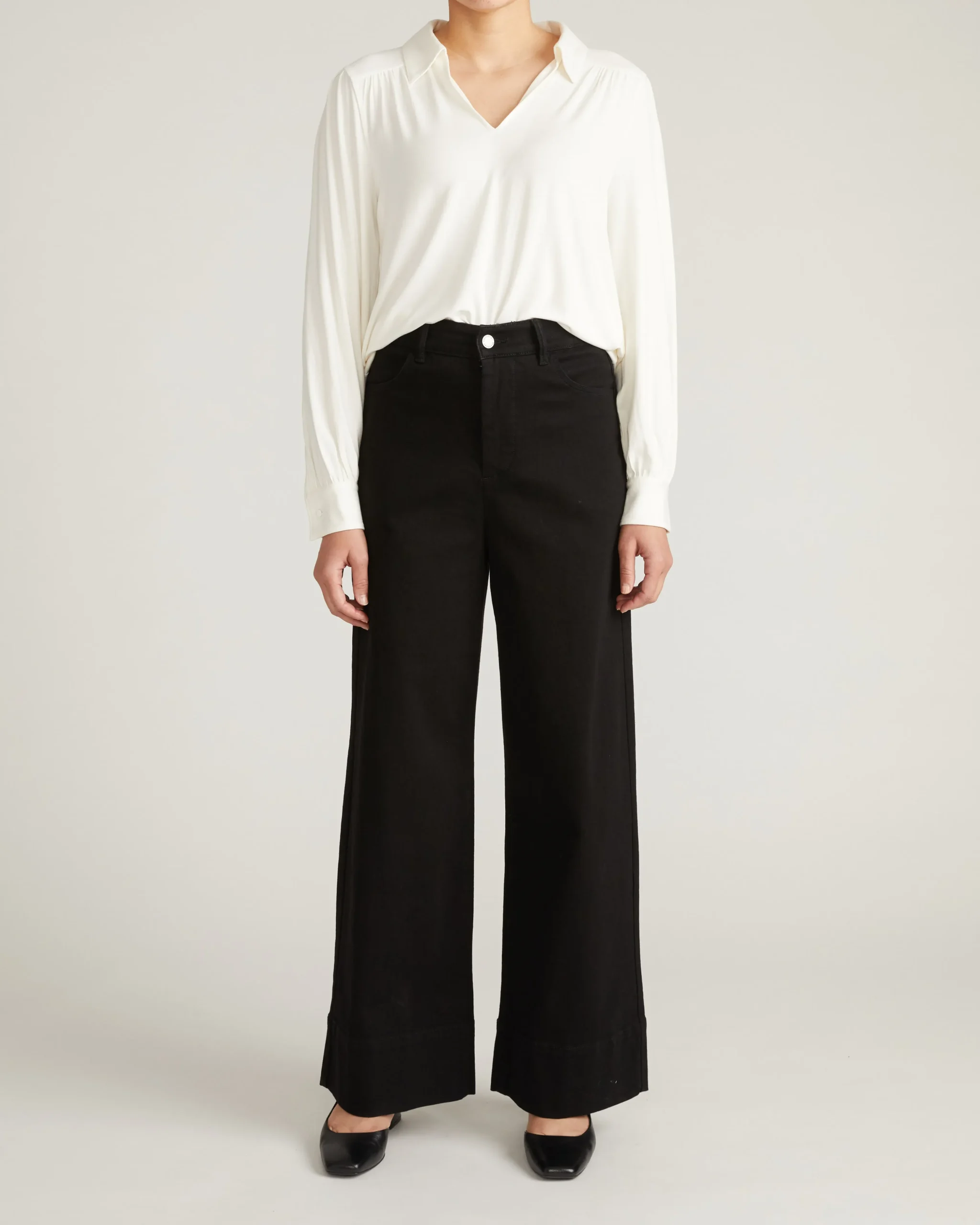 Moore Liquid Jersey Blouse White