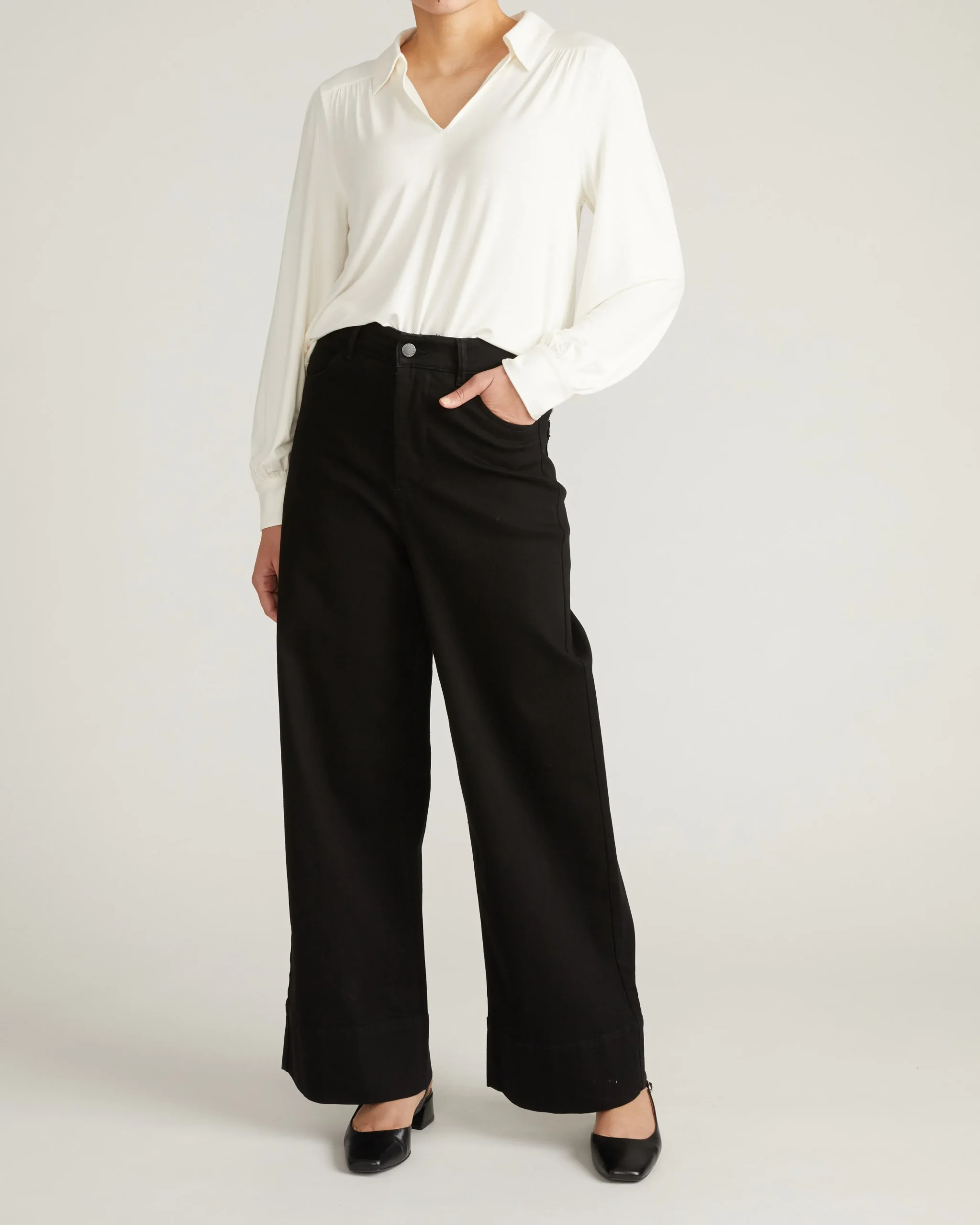 Moore Liquid Jersey Blouse White
