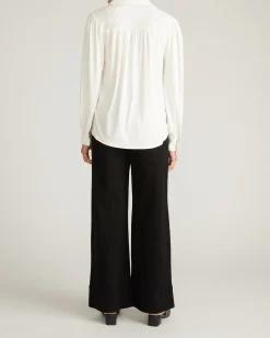 Moore Liquid Jersey Blouse White