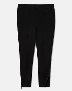 Moro Pintuck Pocket Ponte Pants Black