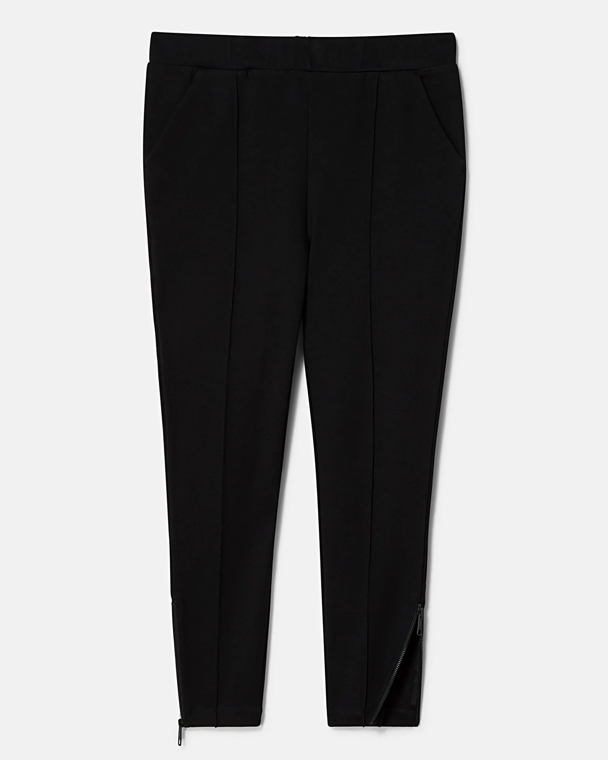 Moro Pintuck Pocket Ponte Pants Black
