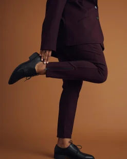 Moro Pocket Signature Ponte Pants Black Cherry