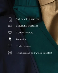 Moro Pocket Signature Ponte Pants Navy