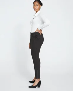 Moro Pocket Signature Ponte Pants Slate Pinstripe