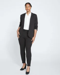 Moro Pocket Signature Ponte Pants Slate Pinstripe