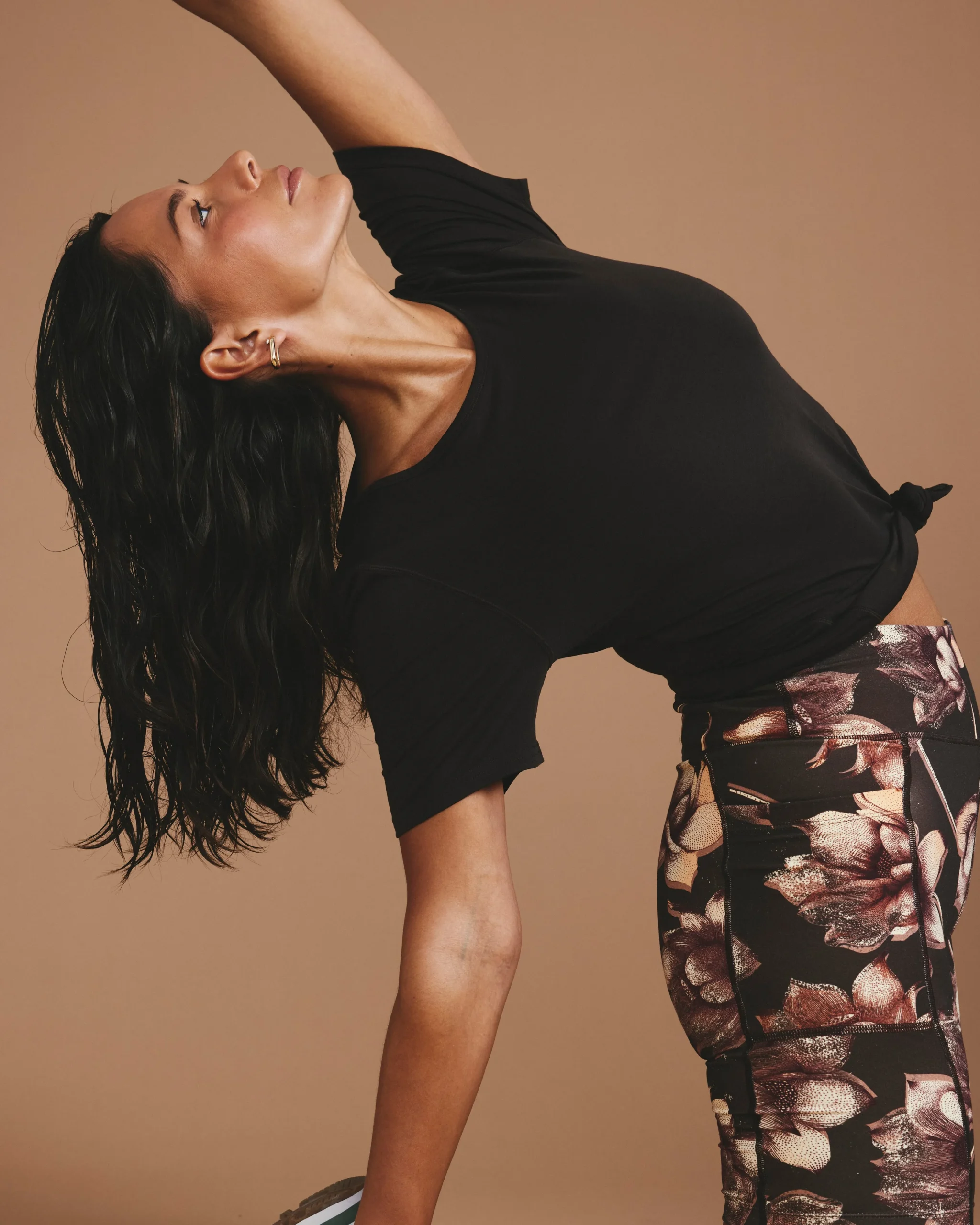 Next-to-Naked Bike Shorts Lotus Print