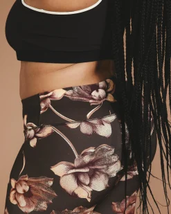 Next-to-Naked Cropped Legging Lotus Print