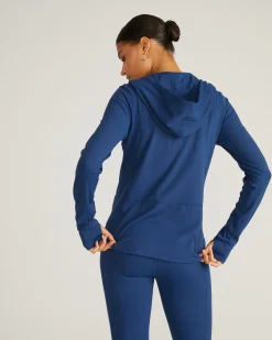 Next-to-Naked Hooded Zip Jacket Pageant Blue