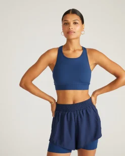 Next-to-Naked Racerback Sports Bra Pageant Blue