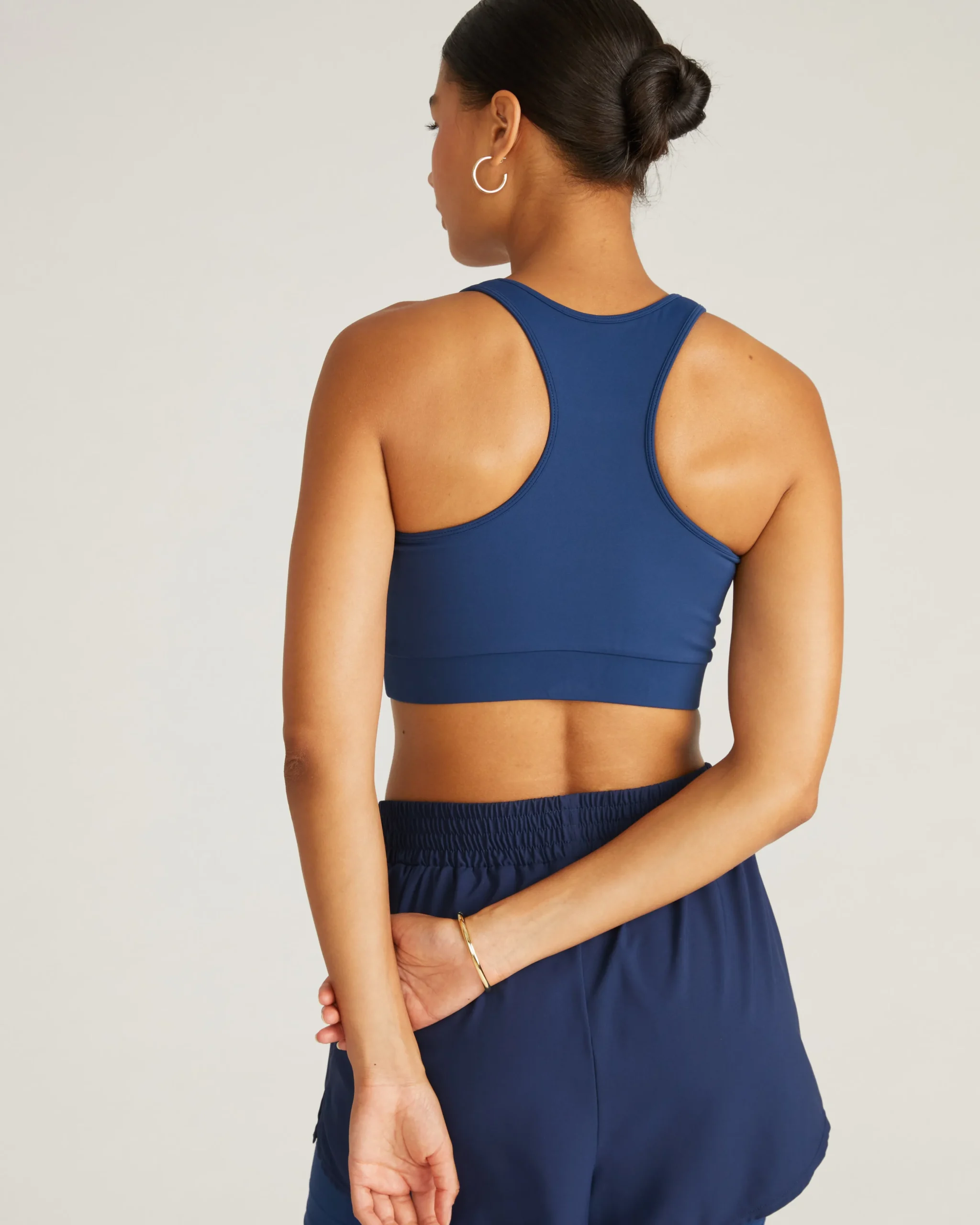 Next-to-Naked Racerback Sports Bra Pageant Blue