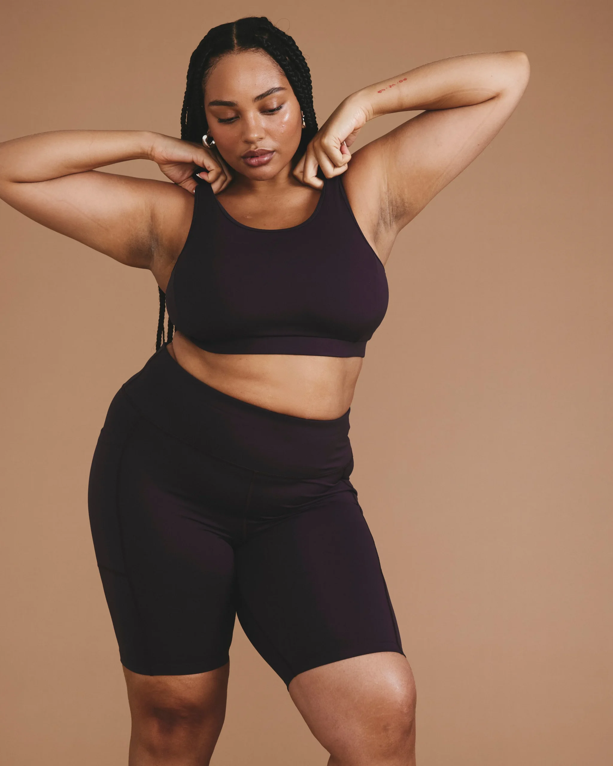 Next-to-Naked Racerback Sports Bra Purple Jewel
