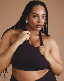 Next-to-Naked Racerback Sports Bra Purple Jewel