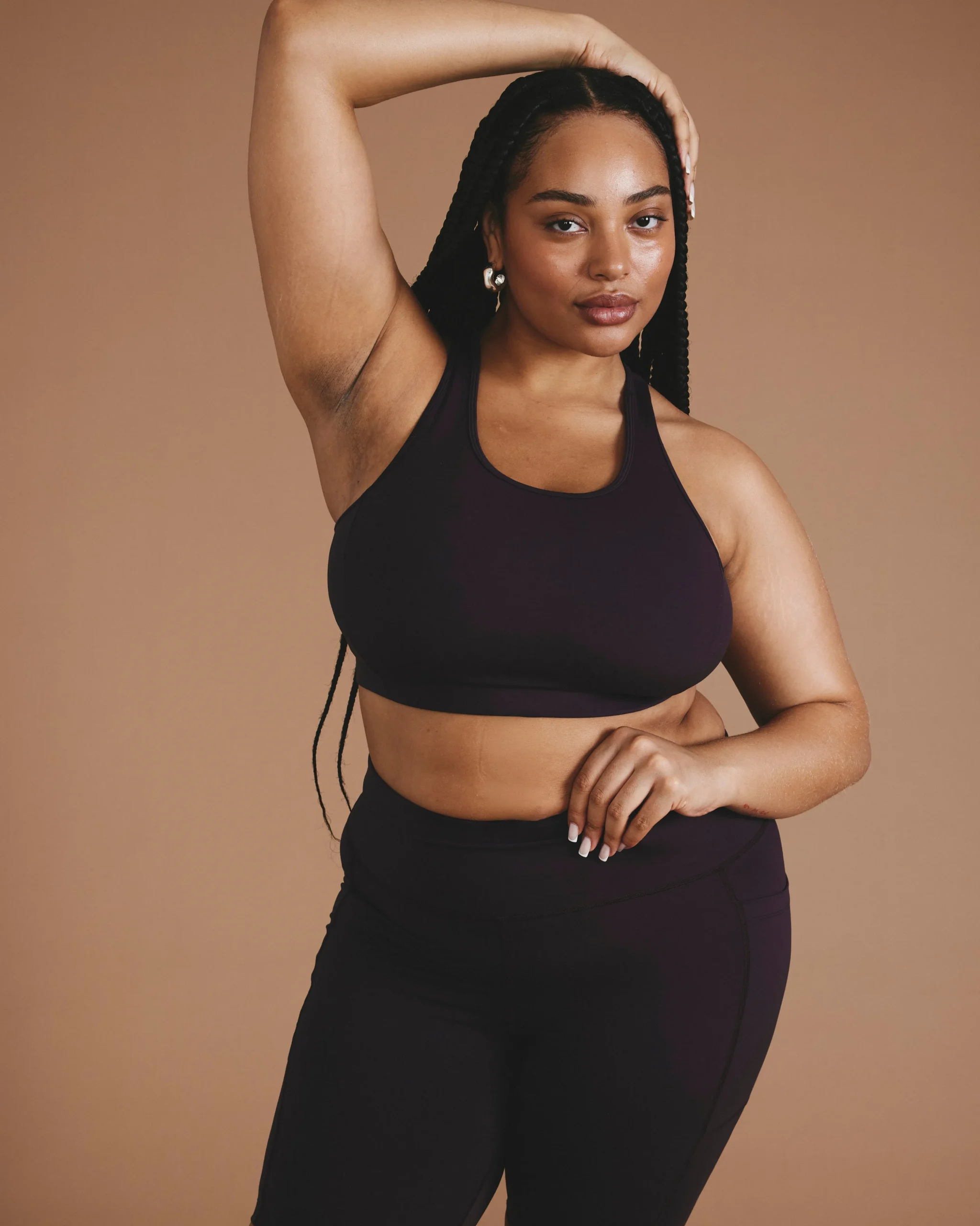Next-to-Naked Racerback Sports Bra Purple Jewel