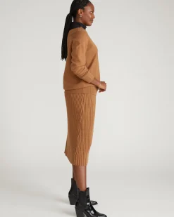 Noomi Cold Shoulder Sweater Classic Camel
