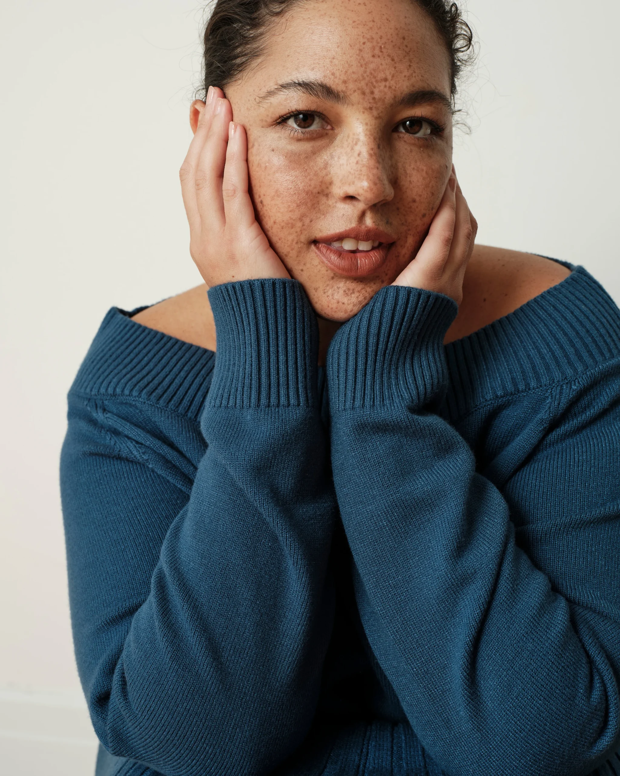 Noomi Cold Shoulder Sweater Deep Teal