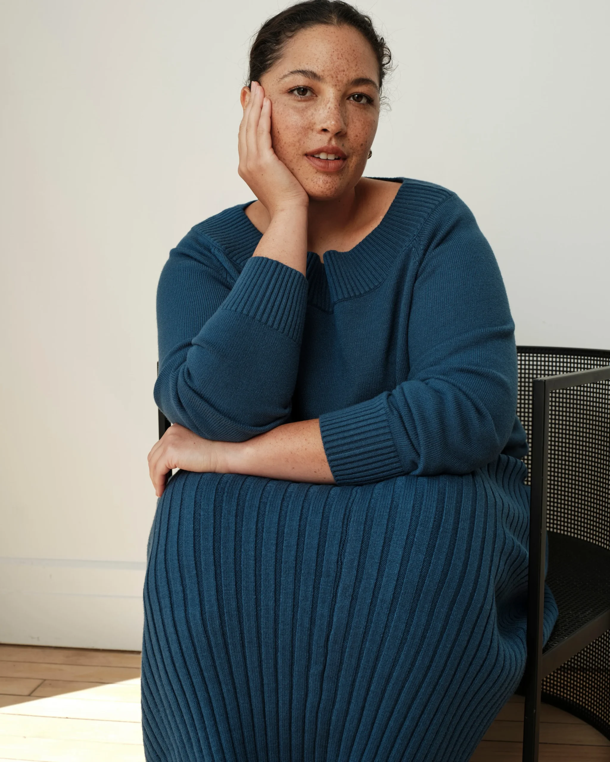 Noomi Cold Shoulder Sweater Deep Teal