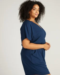 Nora Cross Front Romper Pageant Blue