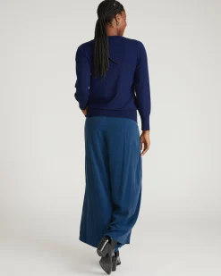 Palais Cooling Cupro Wide Leg Pant Pageant Blue