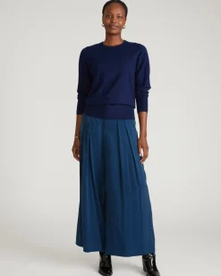 Palais Cooling Cupro Wide Leg Pant Pageant Blue
