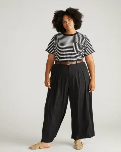 Palais Cooling Cupro Wide Leg Pant Black