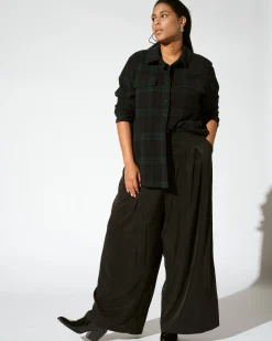 Palais Cooling Cupro Wide Leg Pant Black