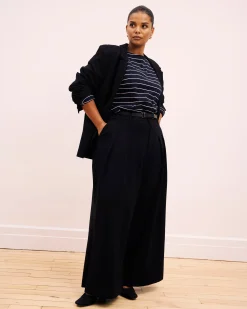 Palais Wide Leg Ponte Pants Black