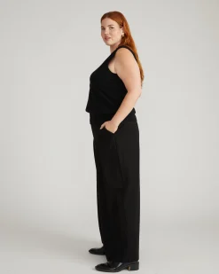 Palais Wide Leg Ponte Pants Black