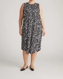Pearl Divine Jersey Dress Black Bosco Print