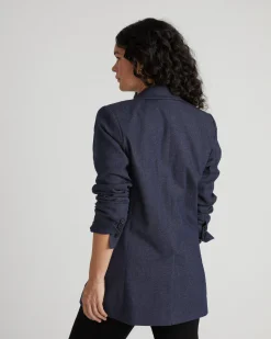 Percy Denim Look Blazer Dark Indigo