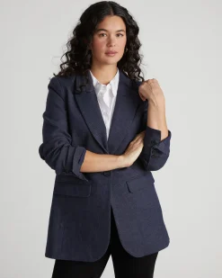 Percy Denim Look Blazer Dark Indigo