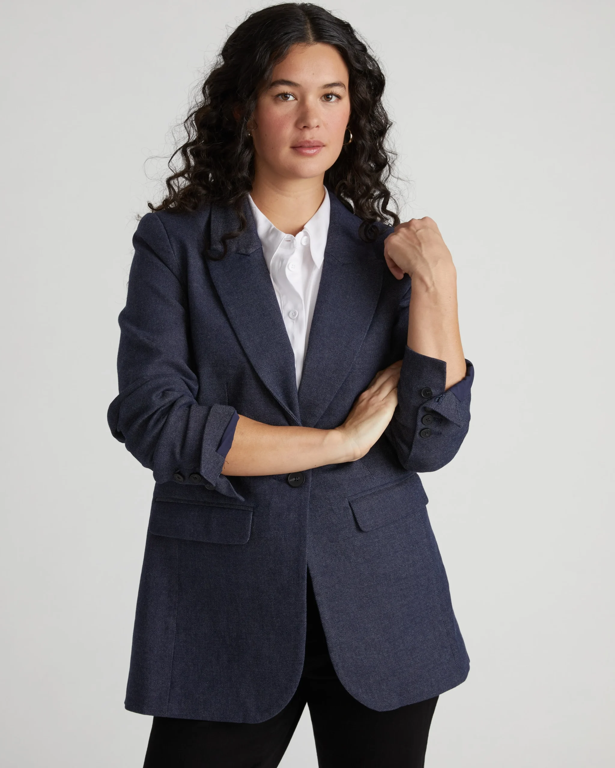 Percy Denim Look Blazer Dark Indigo