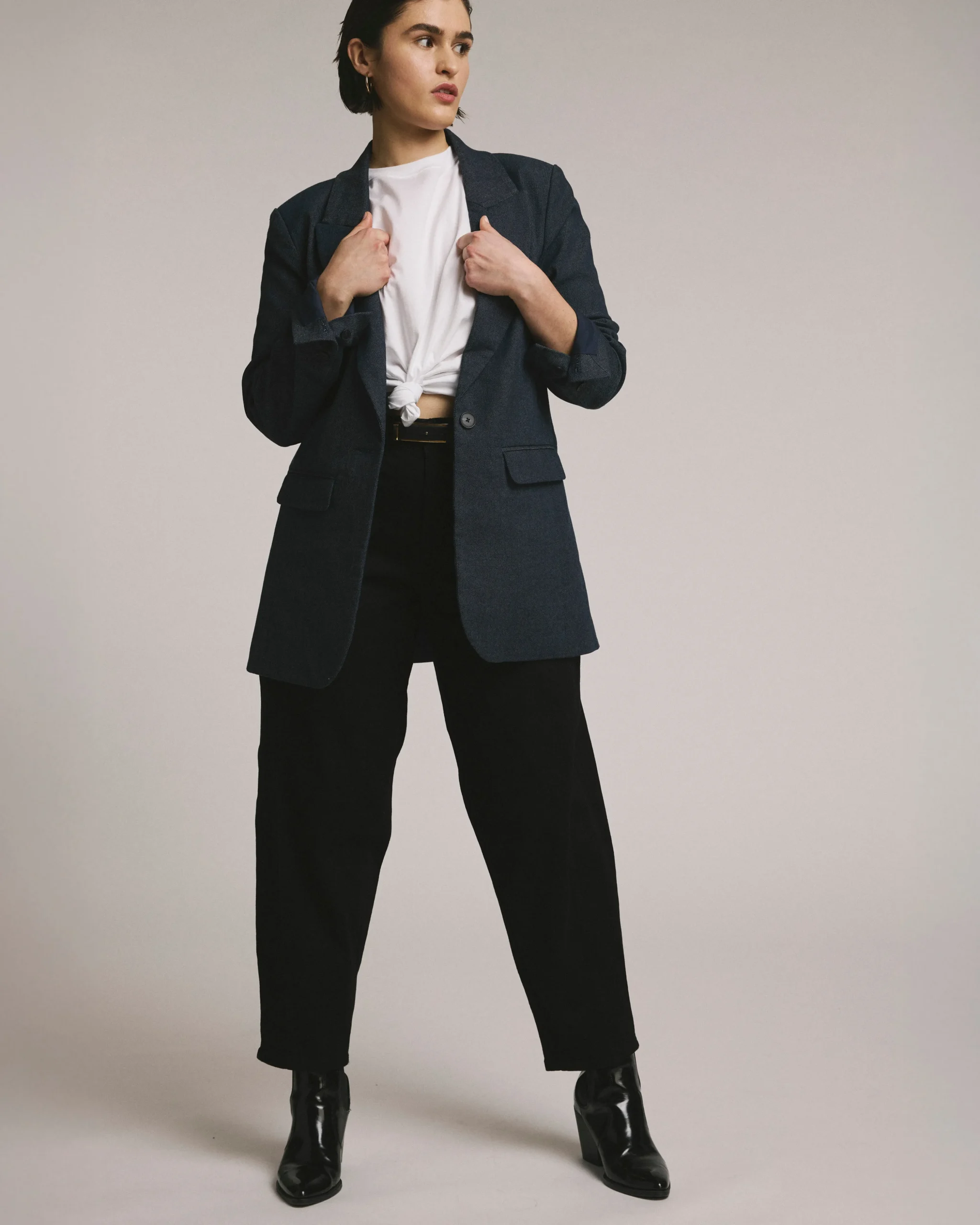 Percy Denim Look Blazer Dark Indigo