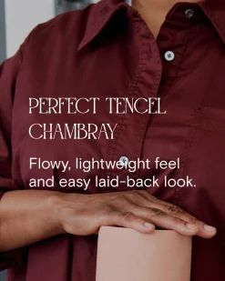 Perfect Tencel Chambray Off-Duty Pants Morning Blue