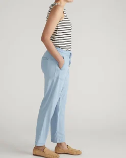 Perfect Tencel Chambray Off-Duty Pants Morning Blue