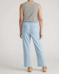 Perfect Tencel Chambray Off-Duty Pants Morning Blue