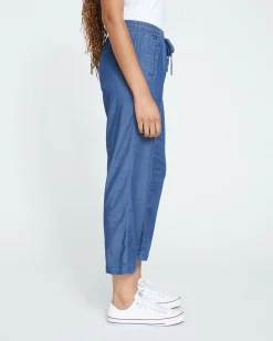 Perfect Tencel Chambray Off-Duty Pants Midnight Blue