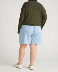 Perfect Tencel Chambray Shorts Morning Blue