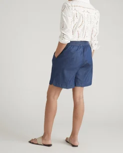 Perfect Tencel Chambray Shorts Midnight Blue