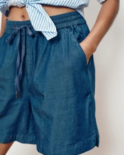 Perfect Tencel Chambray Shorts Midnight Blue