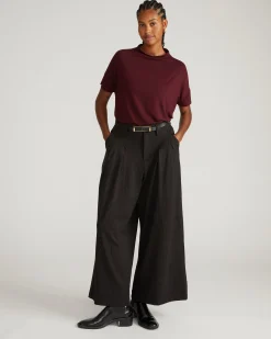 Petra Liquid Jersey Top Black Cherry