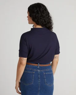 Petra Liquid Jersey Top Midnight