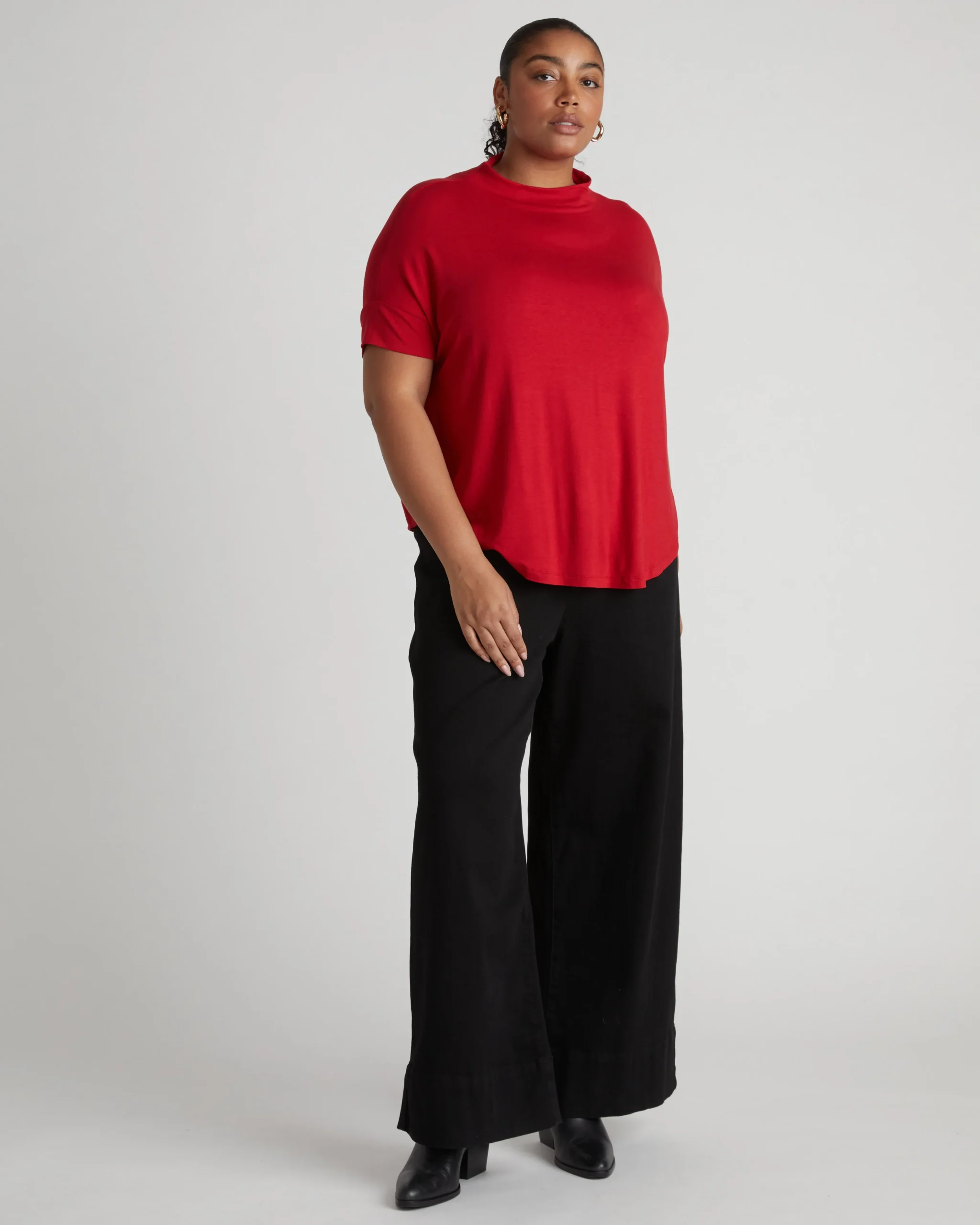 Petra Liquid Jersey Top New York Red