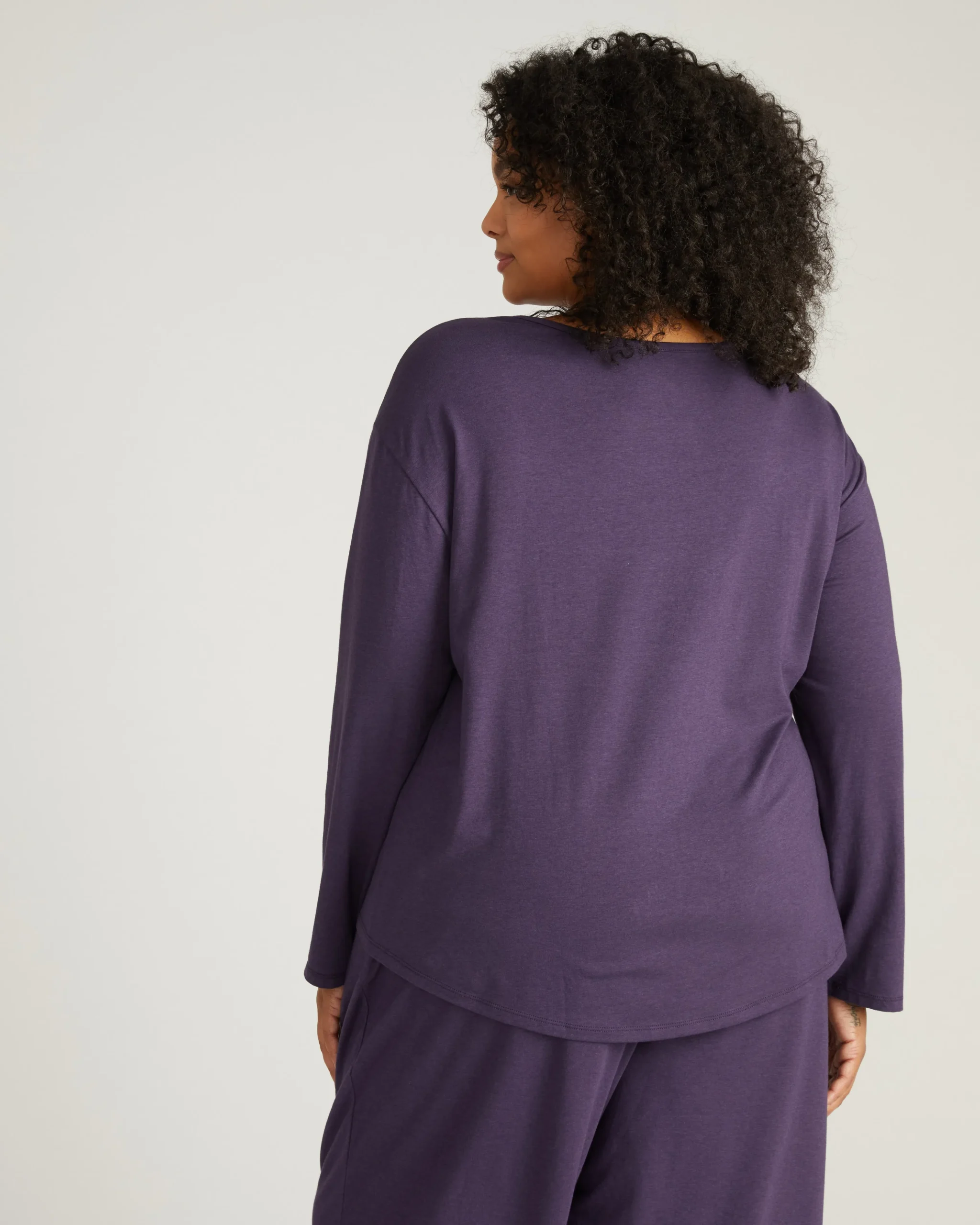Pina Long Sleeve Lounge Tee Anthracite