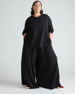 Pina Long Sleeve Lounge Tee Black